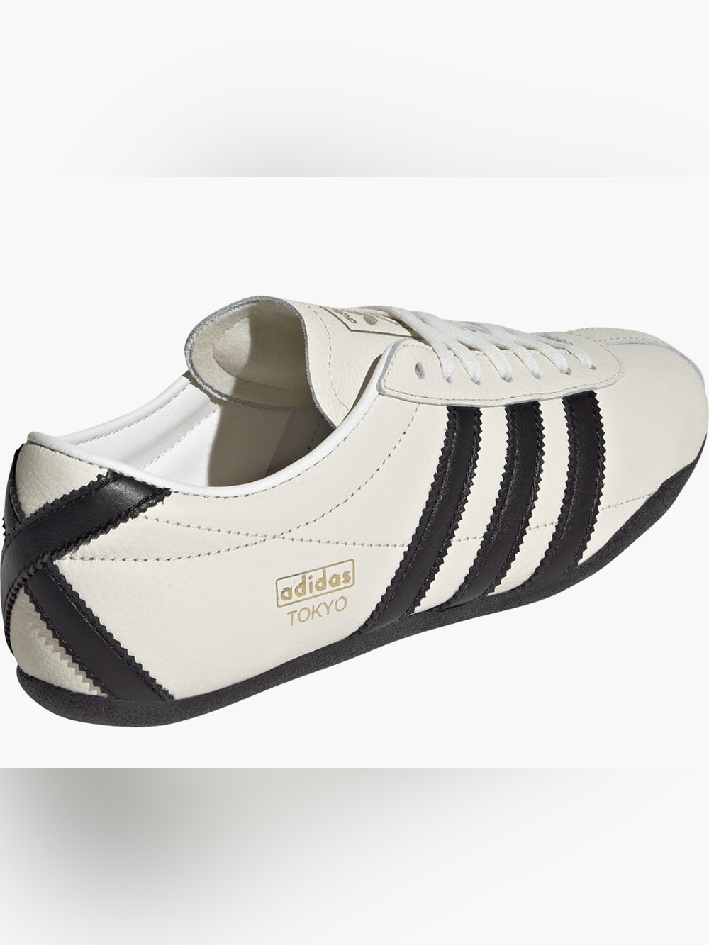 NIB adidas Tokyo Sneaker - White/Black with Gold Logo Women 8.5/40.5